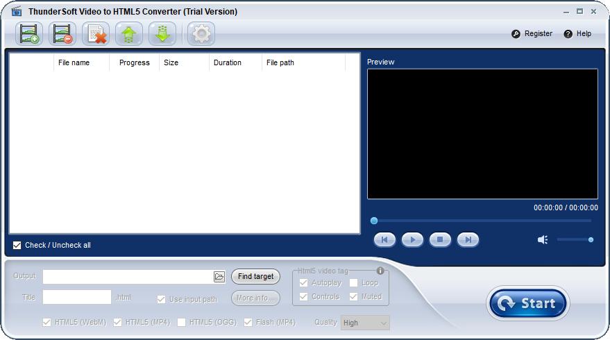 ThunderSoft Video to HTML5 Converter下载,视频转HTML5